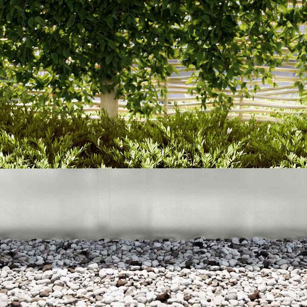 vidaXL Acabamento para Gramado 20 pcs Prateado 100 x 0.05 x 20 cm