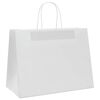 vidaXL Sacos de papel 250 unid com al&ccedil;as branco 32x17x25 cm