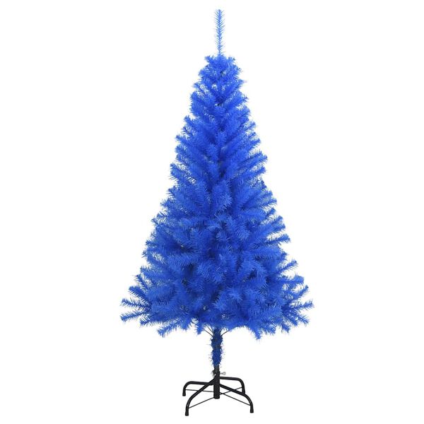 vidaXL Árvore de Natal artificial com suporte 150 cm PVC azul