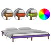 vidaXL Estrutura de cama c/ LEDs 140x200cm madeira maci&ccedil;a castanho mel