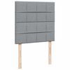 vidaXL Cama com molas/colch&atilde;o 90x190 cm tecido cinzento-claro