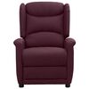 vidaXL Poltrona de massagens elétrica tecido roxo