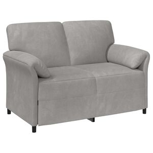 vidaXL Sof&aacute; para 2 Pessoas Cinzento-claro 138 x 83 x 95 cm Veludo