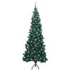 vidaXL &Aacute;rvore de Natal artificial de canto Verde 240 cm PVC e Metal