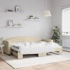 vidaXL Sof&aacute;-cama com gavet&atilde;o 80x200 cm tecido cor creme