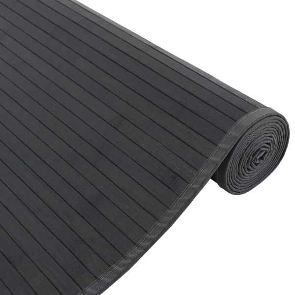 vidaXL Tapete retangular 80x300 cm bambu preto