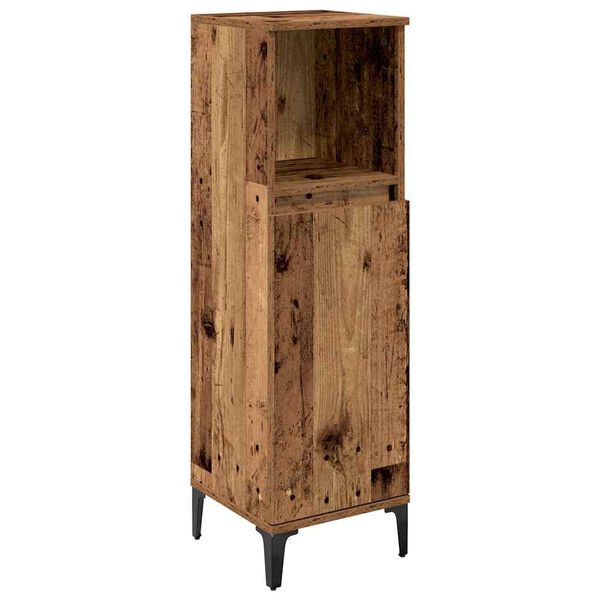 vidaXL Conjunto de M&oacute;veis para Banheiro com porta 3 pcs Madeira antiga