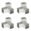 vidaXL Bases p/ poste em forma de Y 4 pcs 101x101 mm metal galvanizado