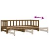 vidaXL Estrutura sofá-cama de puxar 2x(90x190)cm pinho maciço castanho