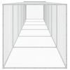 vidaXL Galinheiro com teto 603x98x90 cm a&ccedil;o galvanizado cinza-claro