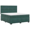 vidaXL Cama box spring com colch&atilde;o Verde-Escuro 200 x 200 cm Veludo
