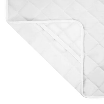 vidaXL Protetor de colchão acolchoado 160x200 cm leve branco