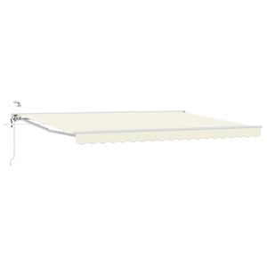 vidaXL Toldo Retr&aacute;til El&eacute;trico Creme e Branco 4 &times; 3,5 m