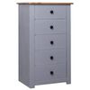 vidaXL Aparador 46x40x89 cm pinho Panama cinzento