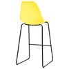 vidaXL 5 pcs conjunto de bar pl&aacute;stico amarelo