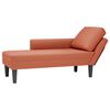 vidaXL Chaise lounge com almofada tecido corduroy laranja