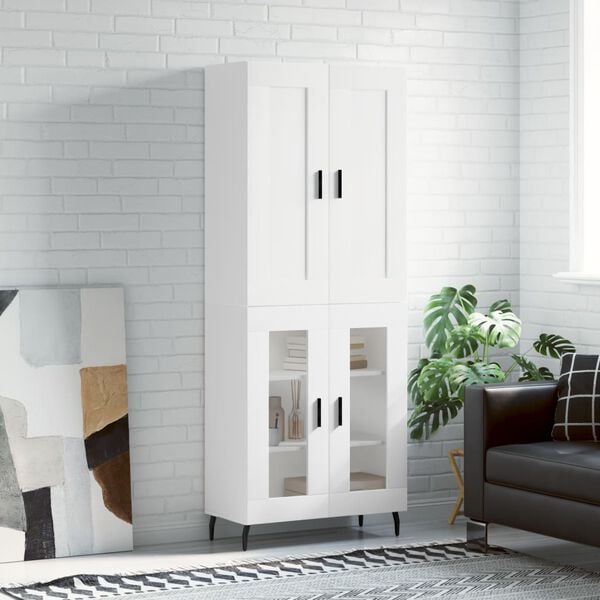 vidaXL Arm&aacute;rio alto 69,5x34x180 cm derivados de madeira branco