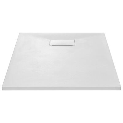 vidaXL Base de chuveiro SMC 100x70 cm branco