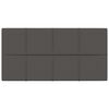 vidaXL Painel de parede 12 pcs 60x30 cmtecido 2,16 m&sup2; cor cinza-escuro
