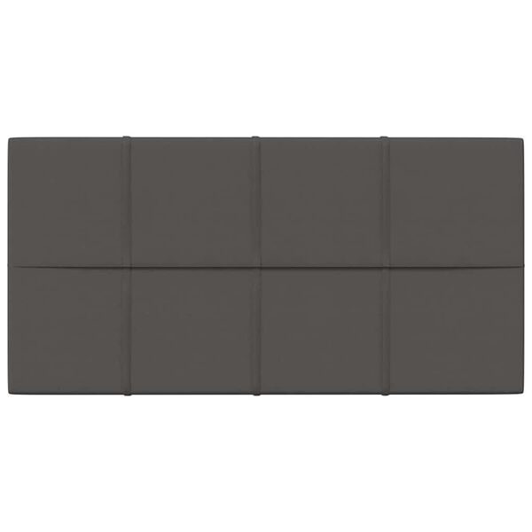 vidaXL Painel de parede 12 pcs 60x30 cmtecido 2,16 m&sup2; cor cinza-escuro