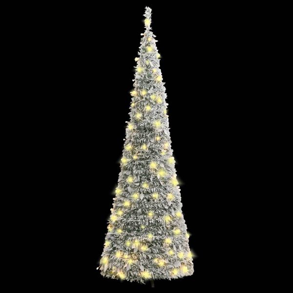 vidaXL &Aacute;rvore de Natal artificial pop-up c/ 150 luzes LED e neve 180cm