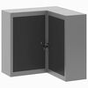 vidaXL Arm&aacute;rio de Ferramentas Preto e Cinza 55 x 55 x 55 cm