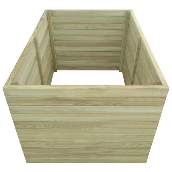 vidaXL Canteiro elevado para jardim 100x100x77 cm pinho impregnado
