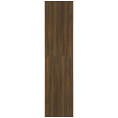 vidaXL Roupeiro 100x50x200 cm derivados de madeira carvalho castanho