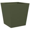 vidaXL Vaso/floreira de jardim 2 pcs 40x40x40 cm aço verde azeitona