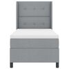 vidaXL Cama Box com colch&atilde;o Cinzento-claro 200 x 90 cm tecido