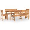 vidaXL 5 pcs conjunto de jantar p/ jardim madeira de teca maci&ccedil;a