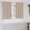 vidaXL Cortinas Blackout com Argolas 2 pcs Cinzento-acastanhado