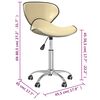 vidaXL Cadeiras de jantar giratórias 4 pcs couro art. creme