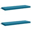 vidaXL Almofadas para Banco SOEST 2 unid. 100% Poli&eacute;ster Azul-Claro