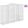 vidaXL Cestos gabi&atilde;o arqueados 6pcs 300x50x200/220cm ferro galvanizado