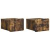 vidaXL Gabinete de Canto Montado na Parede 2 pcs Carvalho Fumado
