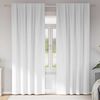 vidaXL Cortinas Blackout com Argolas 2 pcs Branco Puro 245 x 140 cm
