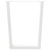 vidaXL Pernas para mesa de jantar em V 3 pe&ccedil;as, branco, 70x(72-73,3) cm, a&ccedil;o