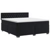 vidaXL Cama box spring com colch&atilde;o Preto 160 x 200 cm Veludo