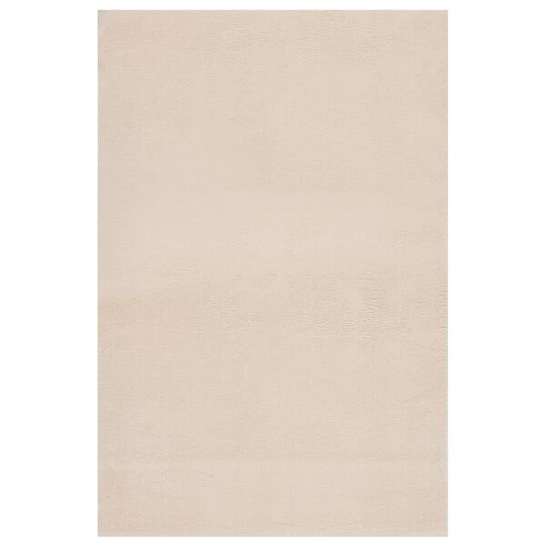 vidaXL Tapete lav&aacute;vel de pelo curto macio/espesso antiderrapante bege