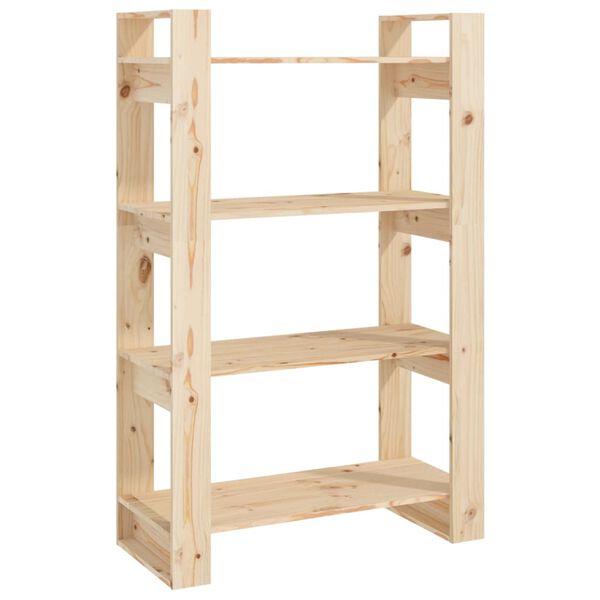 vidaXL Estante/divisória 80x35x125 cm madeira de pinho maciça