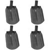 vidaXL Cabe&ccedil;a de P&aacute; 4 pcs Prateado 33 x 21 cm A&ccedil;o revestido a p&oacute;