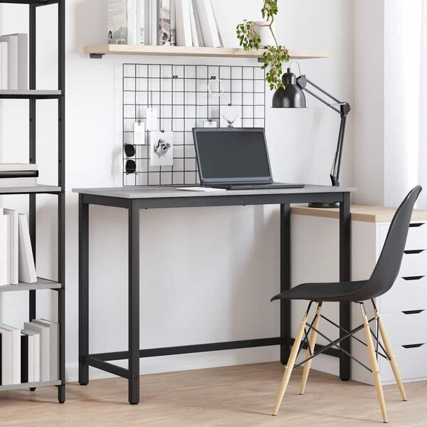 vidaXL mesa Cinza Sonoma 80 x 50 x 76,5 cm Madeira de Engenharia e A&ccedil;o