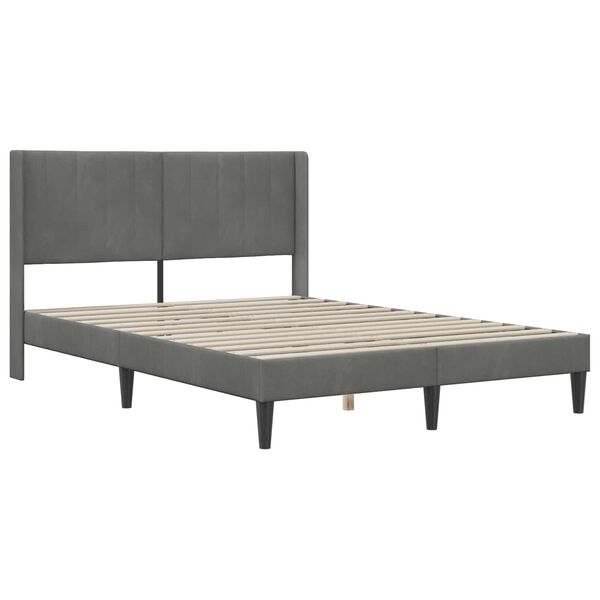 vidaXL Estrutura da Cama Cinza Escuro 140 x 190 cm Veludo