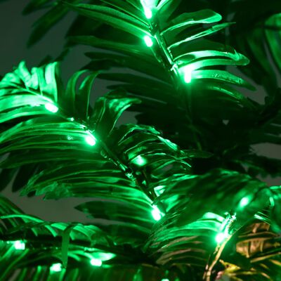 vidaXL Palmeira c/ 136 luzes LED 220 cm branco quente