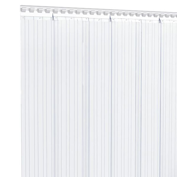 vidaXL Cortina de porta 200 mm x 1,6 mm 25 m PVC transparente