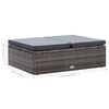 vidaXL 2 pcs conjunto lounge de jardim c/ almofadões vime PE cinzento