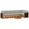vidaXL Conjunto de Sof&aacute; Sectional 6 pcs Natural e Cinzento-Claro