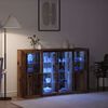 vidaXL Aparador LED Madeira antiga 163 x 37 x 100 cm