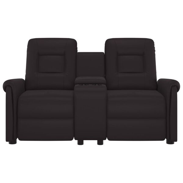 vidaXL Poltrona massagem 2 assentos reclinável c/ suporte copo preto